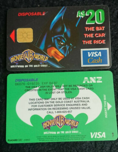 1997 $20 - VISA CASH CARD - *BATMAN* - RELEASED IN QUEENSLAND ONLY - RARE  - Picture 1 of 1