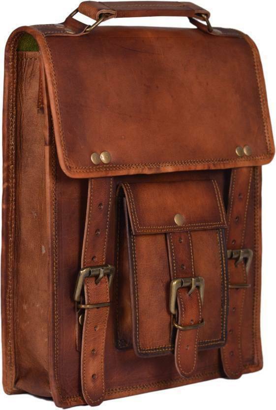 New Bag Leather Vintage Messenger Shoulder Men's Satchel Laptop School Briefcase