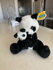DAKIN VINTAGE PLUSH STUFFED ANIMAL MAMA BABY PANDA  31-2642 NOS NEW TAGS