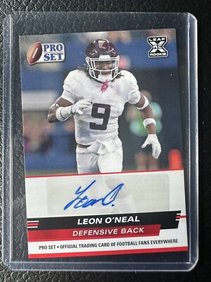 LEON O'NEAL 2022 Pro Set AUTO Red #PSA-LO1 RC Texas A&M Aggies SF 49ers SAFETY