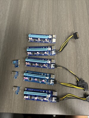 USB 3.0 PCI-E Express 1 to 16x Extender Riser Card Adapter pci-e 1x to 16x LOT