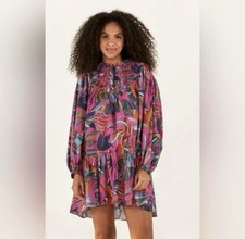 Farm Rio Rainbow Macaws Mini Dress