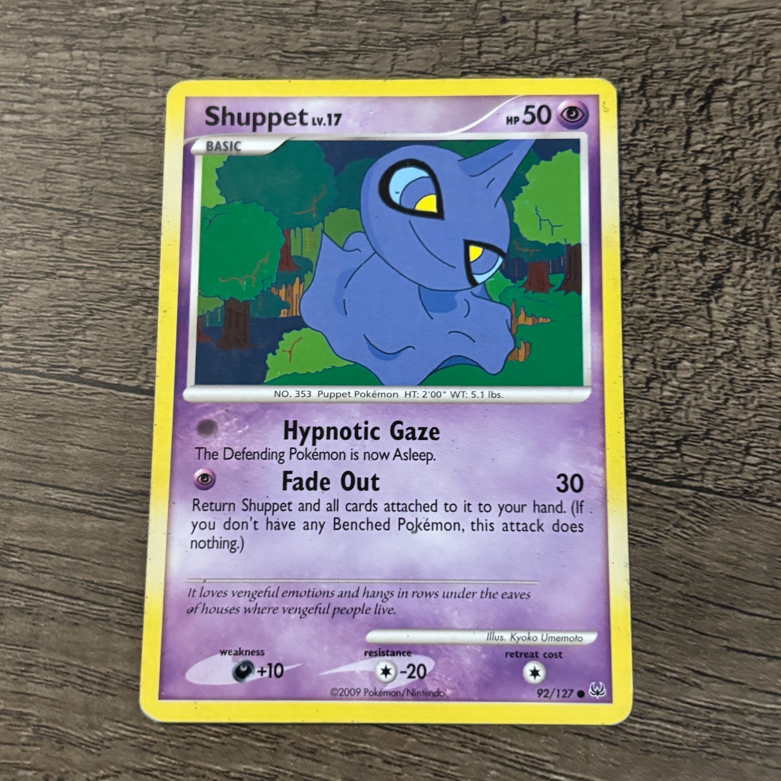 Shuppet 92/127 Common Platinum Pokemon Moderately Played