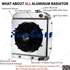 4 Row Radiatorshroud Fan For 19551959 56 57 Chevy Truck Pickup Ls Engine Swap