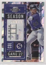 2020 Panini Contenders Season Ticket Optic Cracked Ice 6/23 Trevor Story #46 4l3