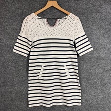 Anthropologie 9-H15 STCL Stripe Pocket Tunic Dress - Small - Eyelet