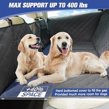 BLACK - ALLANSING BACK SEAT EXTENDER FOR DOGS- HARD BOTTOM CAR SEAT COVER FOR