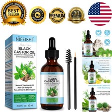 Rosemary Infused Pure Castor Oil - Boost Hair Growth  Skin Hydration 2.02 Fl Oz
