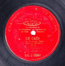 Plancon. Thomas (Le Cid - air du tambour major). G&T 2-2664 (10"). EX