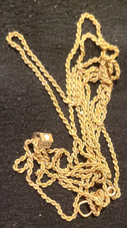 Vintage 10K Solid GOLD Rope Pocket Watch Sliding Double Chain 25.5in 12.1 grams