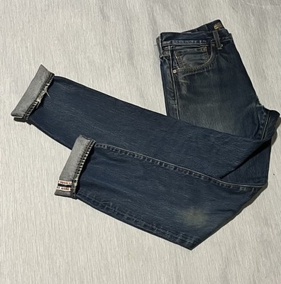 Levi's 501 Jeans Mens W32 L34 Limited Edition Gold Buttons Big E Selvedge Taper