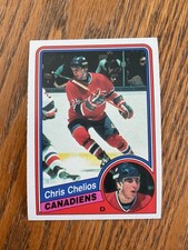 1984-85 O Pee Chee Chris Chelios Rookie Card # 259. Canadiens. NM.