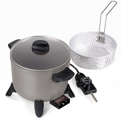 Presto Kitchen Kettle Ceramic Deep Fryer Multi-Cooker Electric Nonstick Pot New