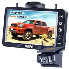 Magnetic Solar Wireless Backup Camera - No-Drill Installation, Scratch-Proof, 