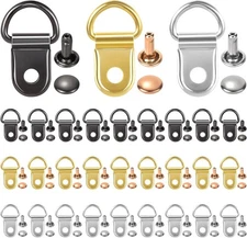 HINZIC 30 Sets Shoe Boot Lace Hooks Silver Black Gold Alloy Buckle... 