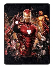 Marvel Iron Man Blanket The Infinity Saga Silk Touch Throw 46" x 60"