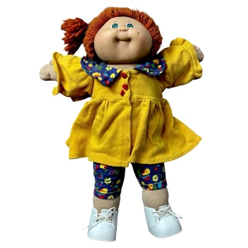 Cabbage Patch Kids Doll Coleco 1982 Red Hair Green Eyes Mold 3 Vintage 16"