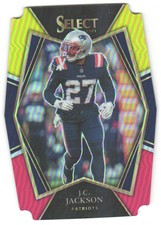 2021 Panini Select J.C. Jackson #124 Red and Yellow Prizm Die Cut