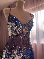 Fashion Nova Sequin Mini Dress – Sexy Party Celebration Dress, Sparkly, Fun (XS)
