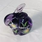 Vintage Fenton Art Glass Rabbit Figurine - Signed