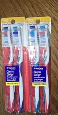 2 X TopCare Toothbrush, Gem Grip, Soft Value Pack..Total Of 8 