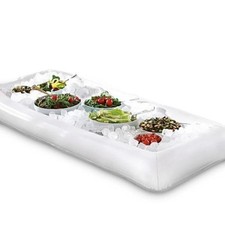 Barra buffet inflable 4 pies x 22 pulgadas - Enchufe de drenaje portátil para servir hielo