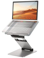 Ergonomic Laptop Stand for Desk, Sit to Stand Laptop Riser, Adjustable Height...
