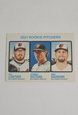 2022 Topps Heritage - Rookie Pitchers  Baumann, Lowther, Spenser Watkins #72 (RC