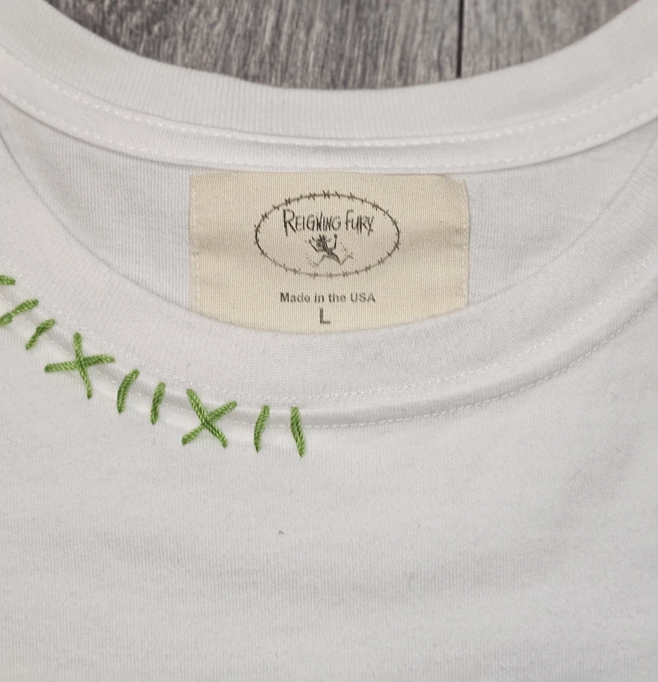 Camiseta Reigning Fury Dick Builds Coño Fuerte Divertida Gráfica Blanca Para Hombre Talla Lg Foto 4 de 4