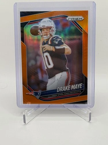 2025 Panini Prizm Drake Maye Orange Prizm /249