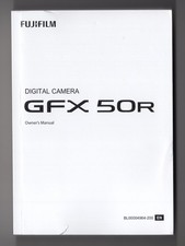 Fuji Fujifilm GFX 50R Genuine Camera Instruction Manual / User Guide In English