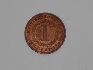 1 Cent British Honduras 1949 Red & Brown Unc.