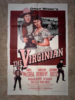 The Virginian 1946 Movie Poster 27x41 Joel McCrea Brian Donlevy