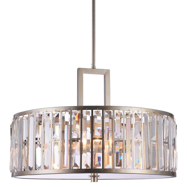 Durchsichtig Champagner Glamour Kristall HäNgelampe Pendelleuchte 5X60W/E27-image