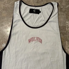 Darc Sport Shirt Mens Large White Tank Top Sleeveless Stringer Wolves Gym