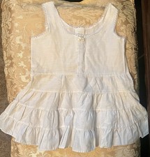 Girls Petticoat Slip Size 3/4 Cotton/polyester White 18  Long Ruffled Hem