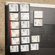 Lot of 16 SD Memory Cards 8GB 16GB Mixed Brands Indisk Camera Storage