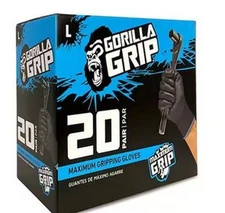 Gorilla Grip 20 Pairs Gripping Gloves Size L – Never Slip Tech