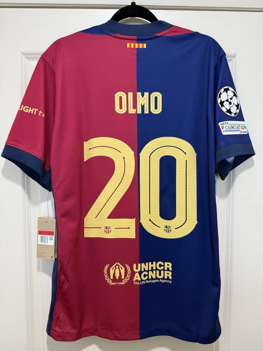 Dani Olmo #20 Mens LARGE Nike FC Barcelona Home STADIUM Jersey | eBay