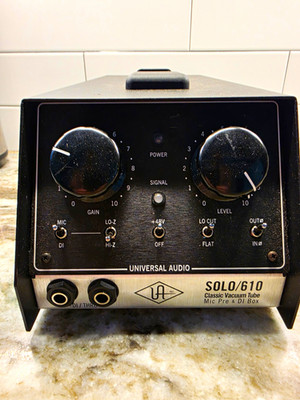 Universal Audio SOLO/610 Vacuum Tube Mic Preamp/DI Phantom Power XLR 1/4'' 1ch