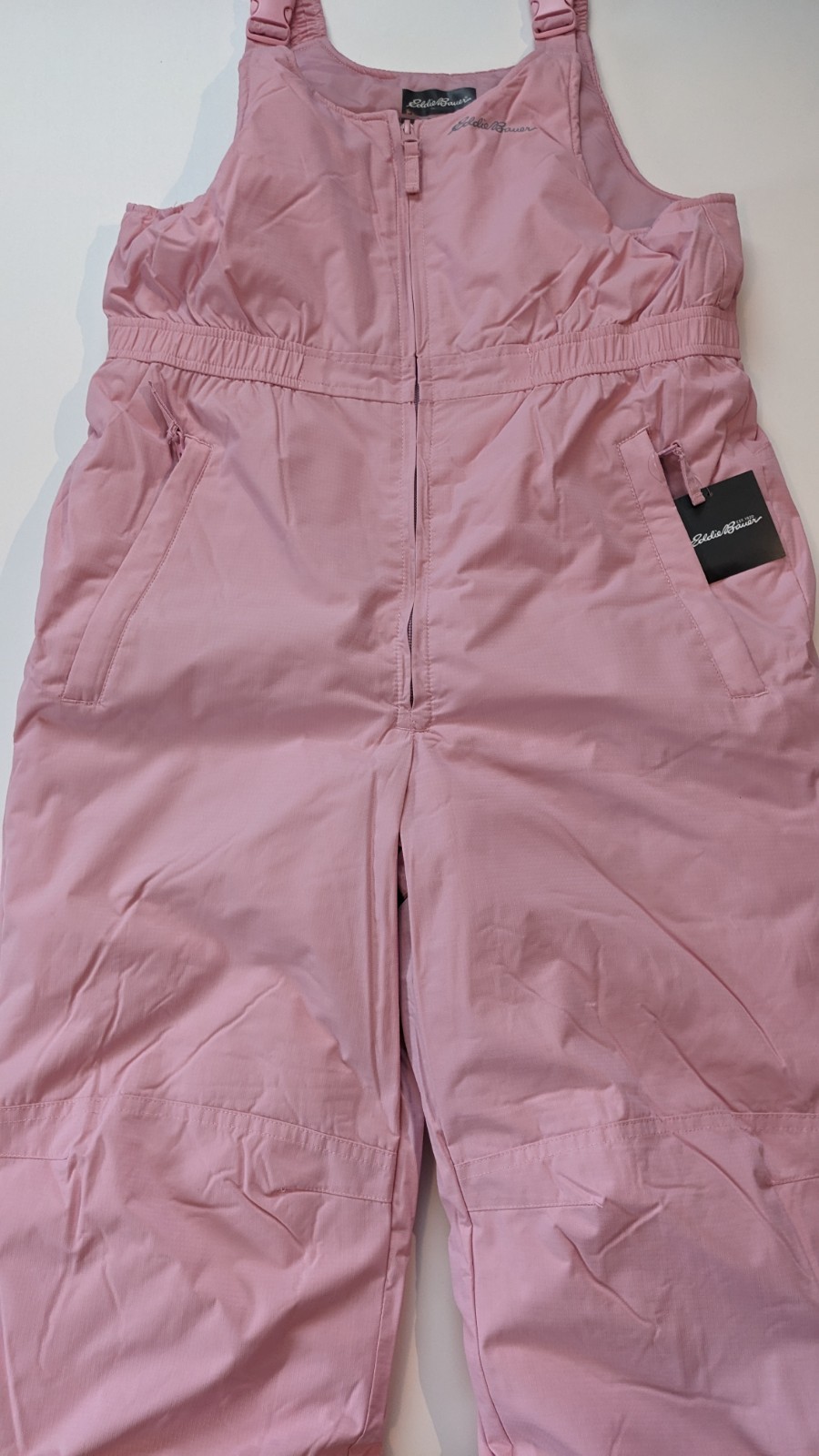 Eddie Bauer Girls Large 14 Soft Pink Adjustable Snow Bib / Snow Pants NWT $88 image 7
