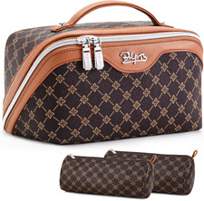 Travel Makeup Bag Cosmetic Bags for Women: 3 Pcs Set Large Portable Make up Bag