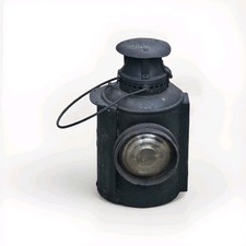 ANTIQUE  LMS RAILWAY ADLAKE NON SWEATING  SIGNAL  LAMP. LONDON