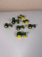 Vintage John Deere Toy Metal Tractors and Assorted Metal Vehicles Lot of 7