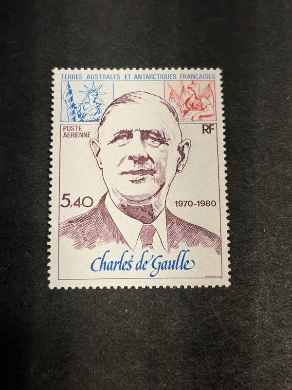 .39₵ Sale French Southern & Antarctic 1980 Stamp Charles DeGaulle MNH