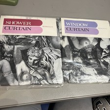 Vintage BERKELEY Shower  Window CurtainLes Girls 70" X 72"  68x54  