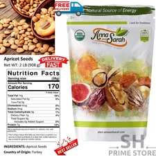 1LBS Bitter Apricot Kernels Raw Seeds Unpasteurized and Non-GMO No Sulphure 16oz