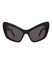 Balenciaga Womens Cat Eye Black Black Grey Fashion Designer Eyewear