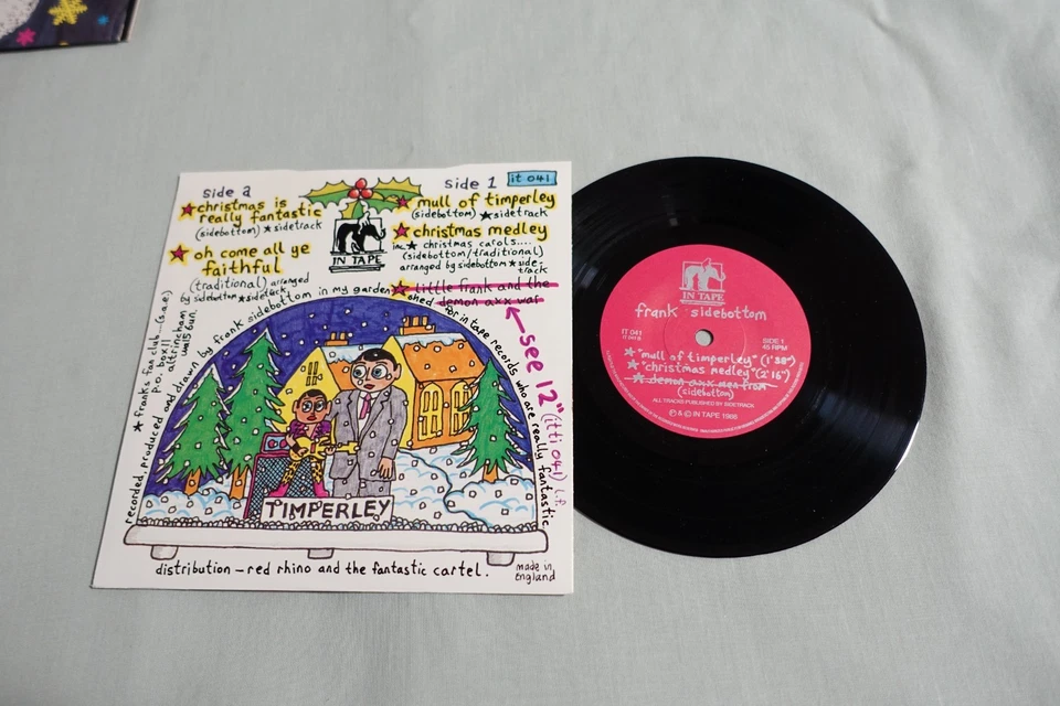 FRANK SIDEBOTTOM 7"EP CHRISTMAS IS REALLY FANTASTIC  IN TAPE 1986 PIC SLEEV - Image 2 of 2