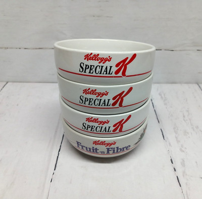 1980er Kelloggs Müslischalen Special K Obst & Faser Vintage Sammlerstücke 1987